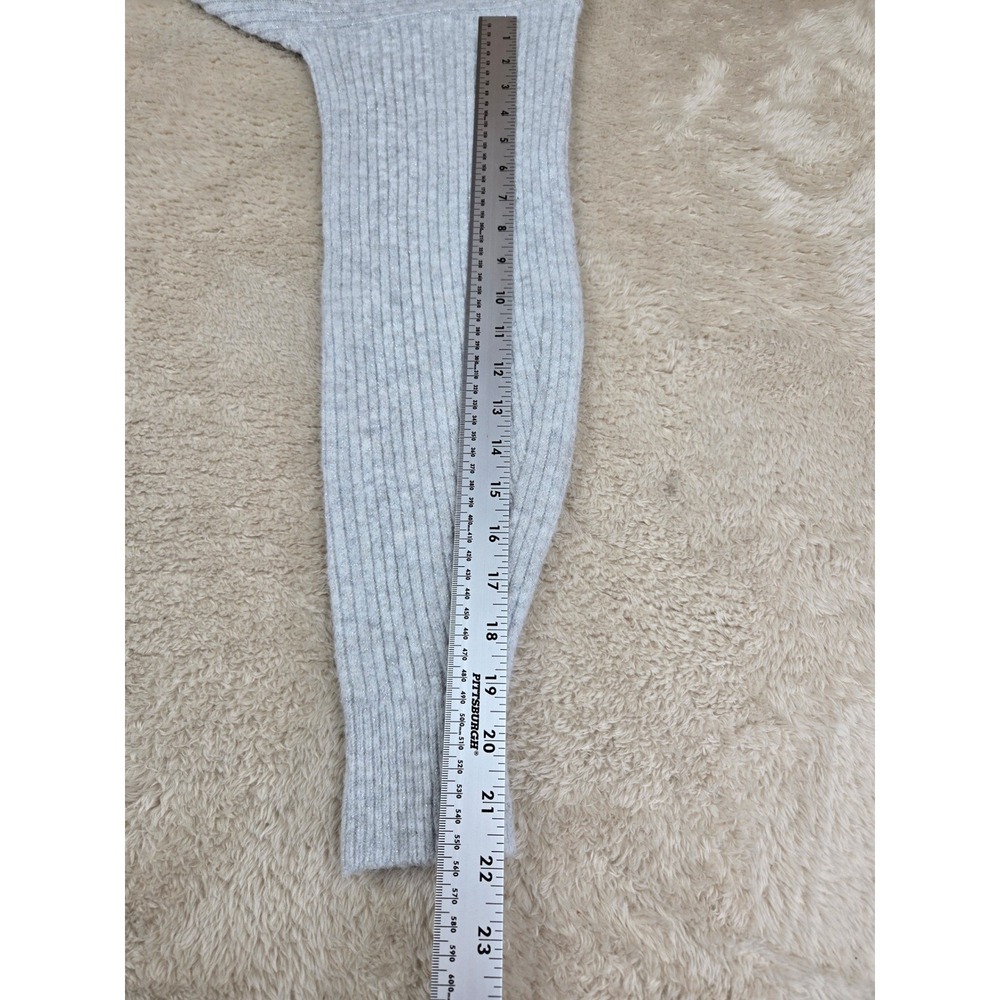 A New Day Womens Gray Ribbed Mock Neck Metallic Sweater Dress Size M NEW - Picture 9 of 11